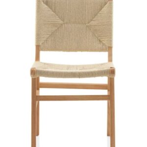 PACK 4 SILLAS MADERA DE HEVEA CON ASIENTO Y RESPALDO TRENZADO