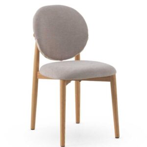 PACK 2 SILLAS MADERA DE ROBLE NATURAL TAPIZADO EN BEIGE