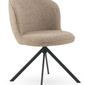 PACK 4 SILLAS TAPIZADAS TWEED MARRON MOTEADO CON PATAS METALICAS  Gabar