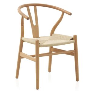 PACK 4 SILLONES MADERA DE HAYA CON ASIENTO TRENZADO  Gabar