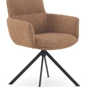 PACK 4 SILLONES TAPIZADOS TWEED TERRACOTA MOTEADO CON PATAS META  Gabar