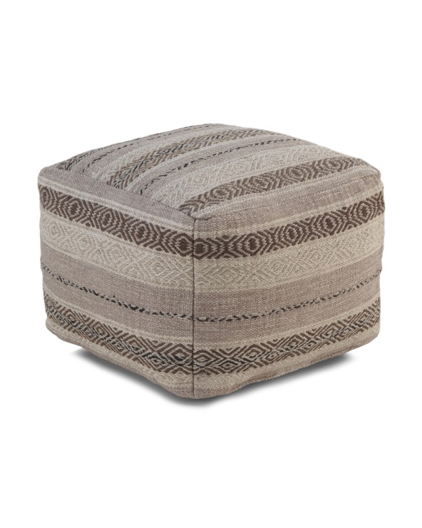 PUF ALGODON BEIGE 45X45X35 CM - Imagen 2