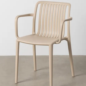SILLA BEIGE POLIPROPILENO EXTERIOR 53 X 50 X 77,50 CM