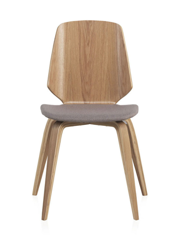 SILLA MADERA CONTRACHAPADO ROBLE PACK 4 UNIDADES