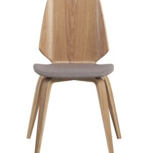 PACK 4 SILLAS MADERA CONTRACHAPADO ROBLE TAPIZADA