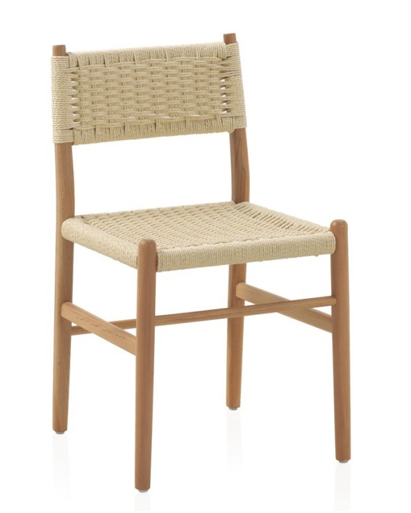 SILLA MADERA DE HAYA CON ASIENTO TRENZADO - Imagen 2