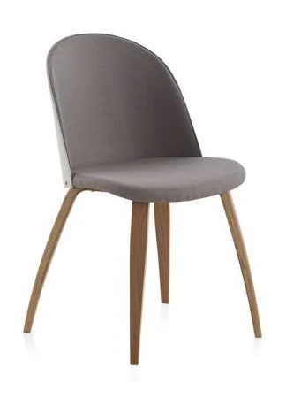 SILLA MADERA TAPIZADA CON RESPALDO LACADO BLANCO PACK 4 UNIDADES