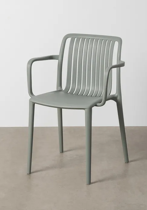 SILLA VERDE POLIPROPILENO EXTERIOR 53 X 50 X 77,50 CM