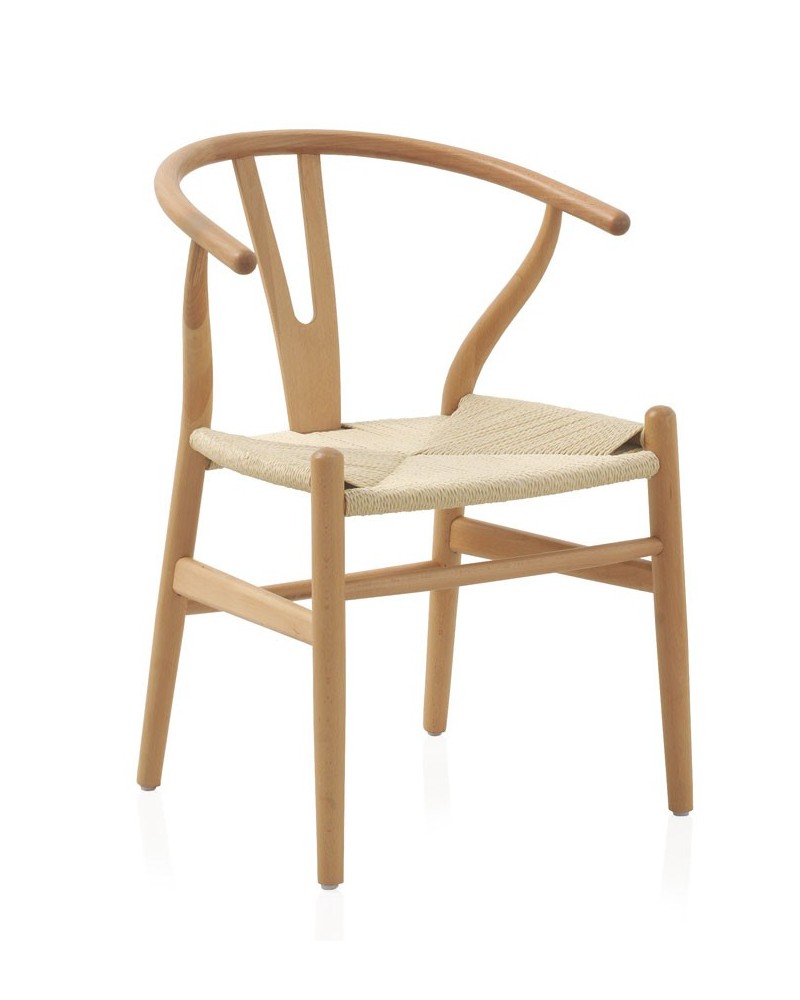SILLON MADERA DE HAYA CON ASIENTO TRENZADO Gabar