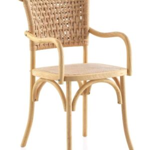 PACK 4 SILLONES MADERA DE OLMO CON ASIENTO Y RESPALDO TRENZADO