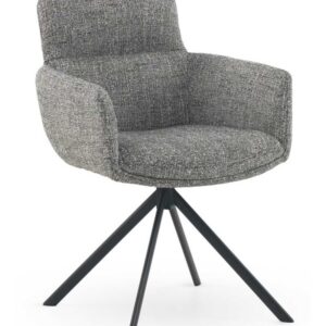 SILLON TAPIZADO TWEED VERDE MOTEADO CON PATAS METALICAS NEGRAS Gabar