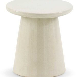 TABURETE / AUXILIAR CERAMICA COLOR BLANCO Gabar