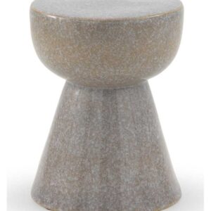 TABURETE / AUXILIAR CERAMICA COLOR GRIS CLARO  Gabar