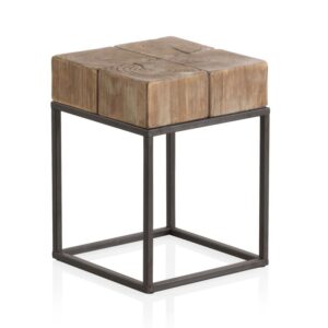 TABURETE MADERA Y PATAS METAL Gabar