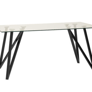 MESA RECT. GAIA 160CM PIE NEGRO
