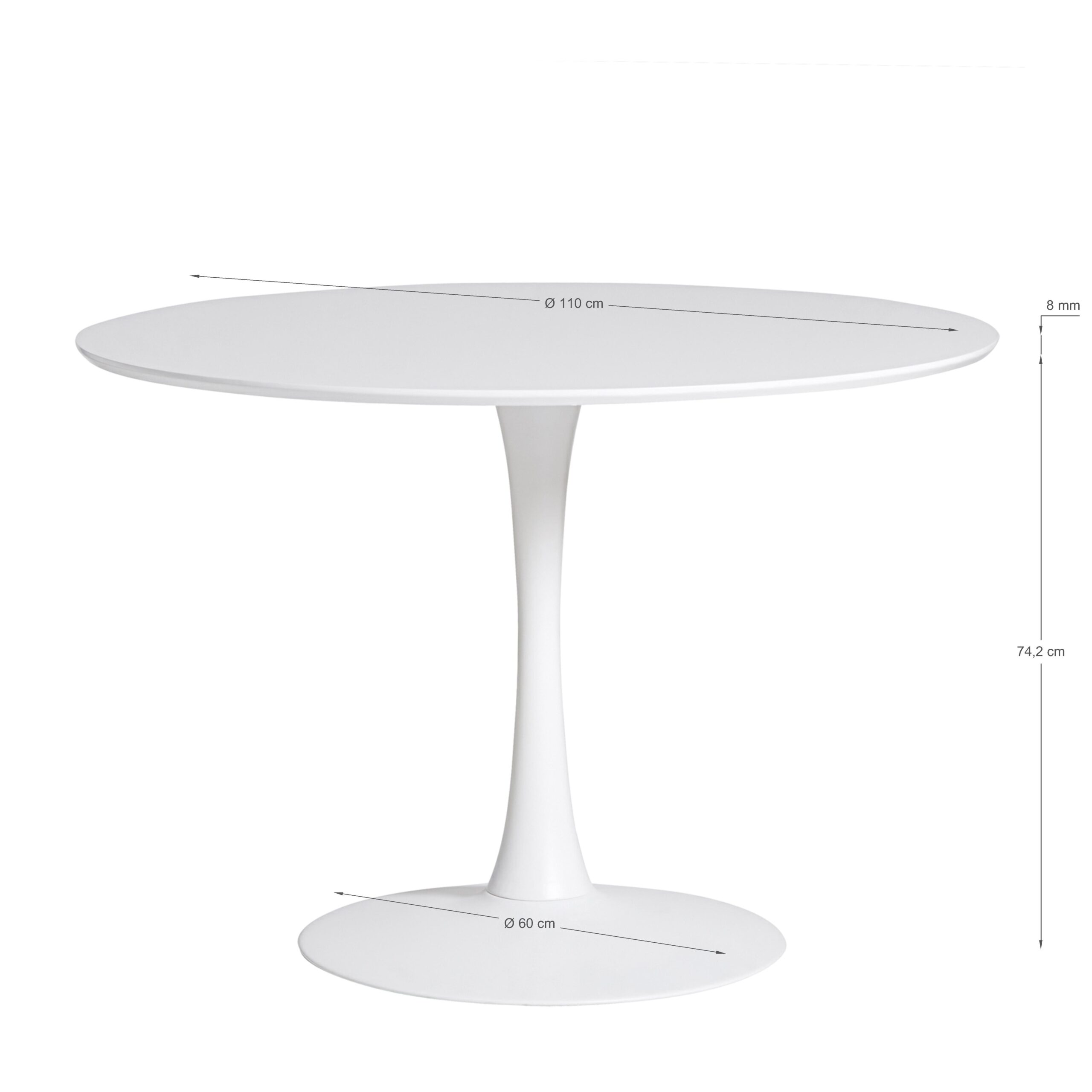 MESA REDON. ODA 110CM BLANCO - Imagen 5