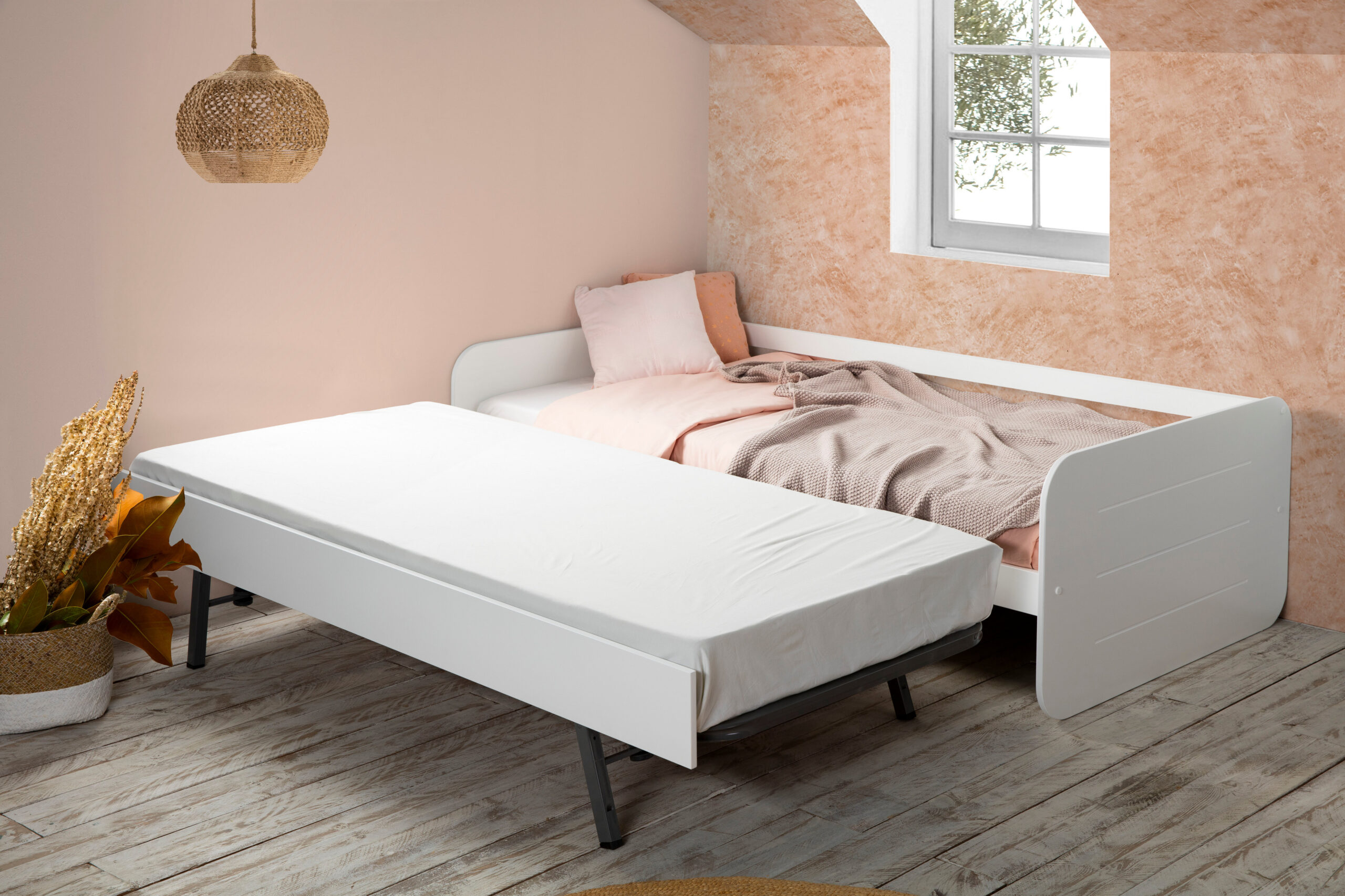 CAMA NIDO REDONA 90CM BLANCO C/SMA - Imagen 2