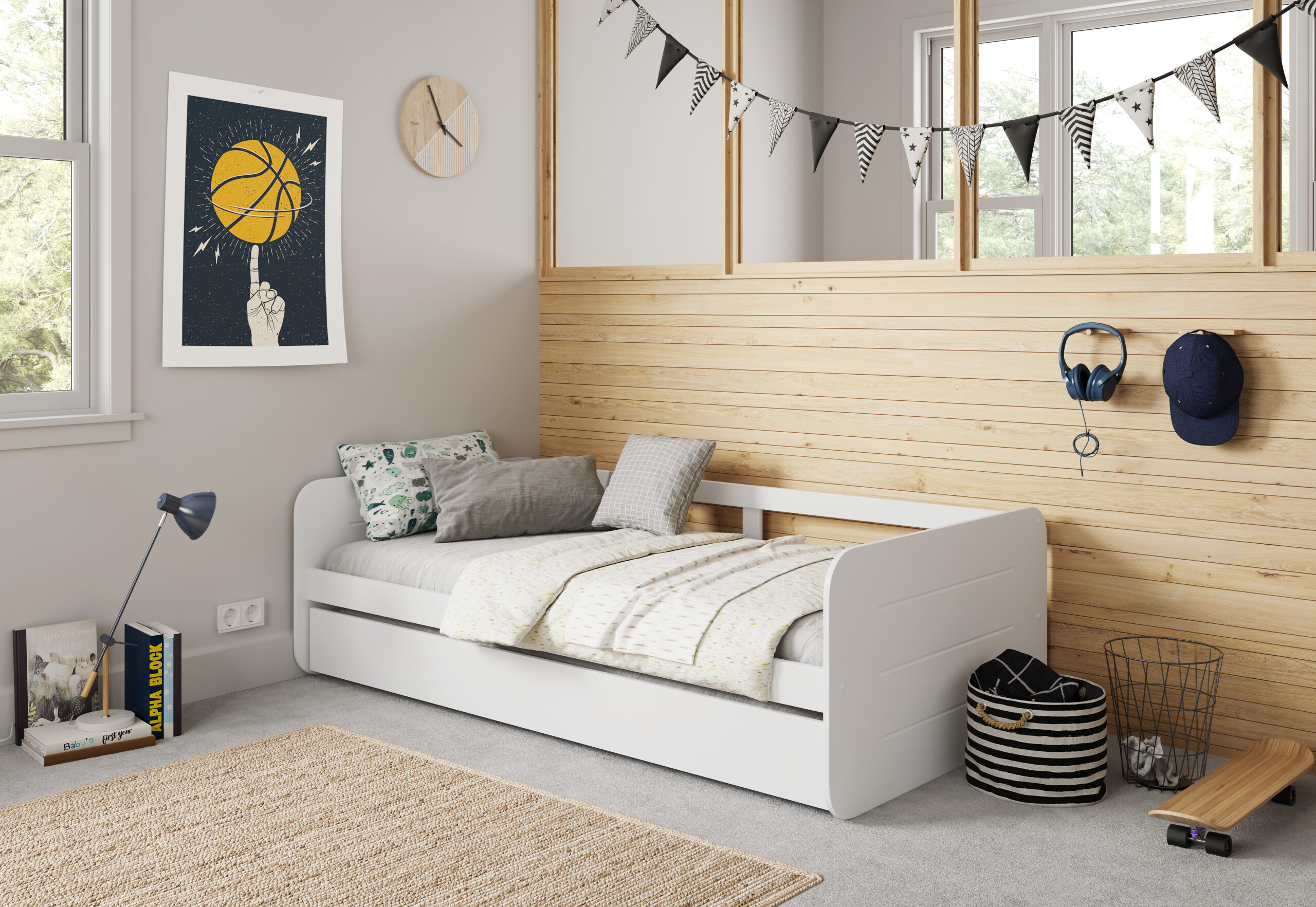 CAMA NIDO REDONA 90CM BLANCO C/SMA - Imagen 3