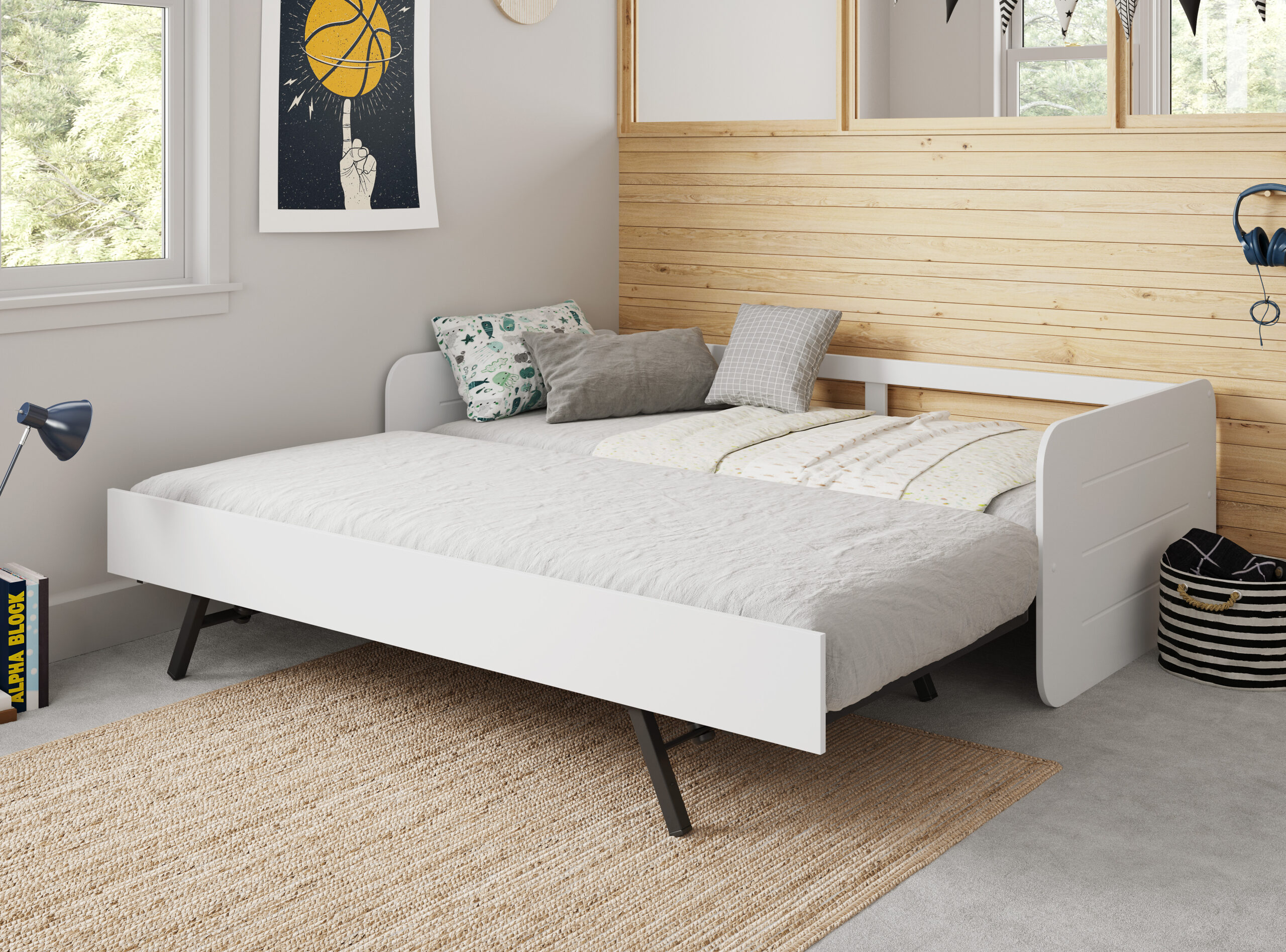 CAMA NIDO REDONA 90CM BLANCO C/SMA - Imagen 4