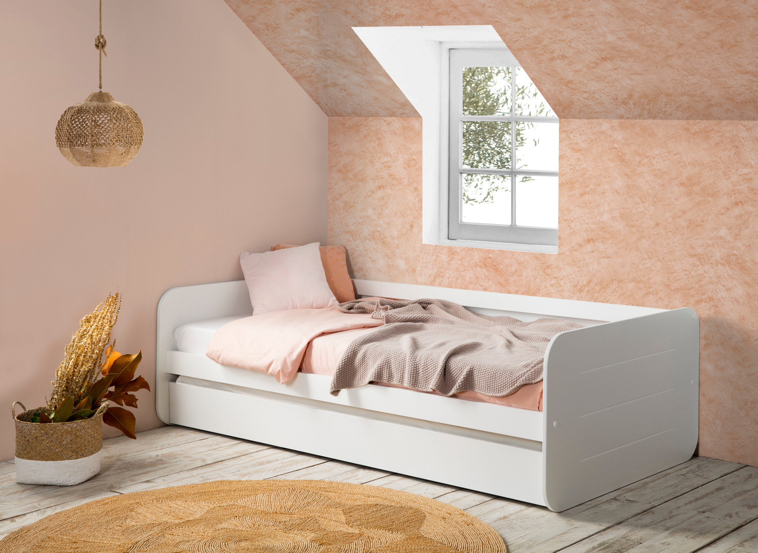 CAMA NIDO REDONA 90CM BLANCO C/SMA - Imagen 5