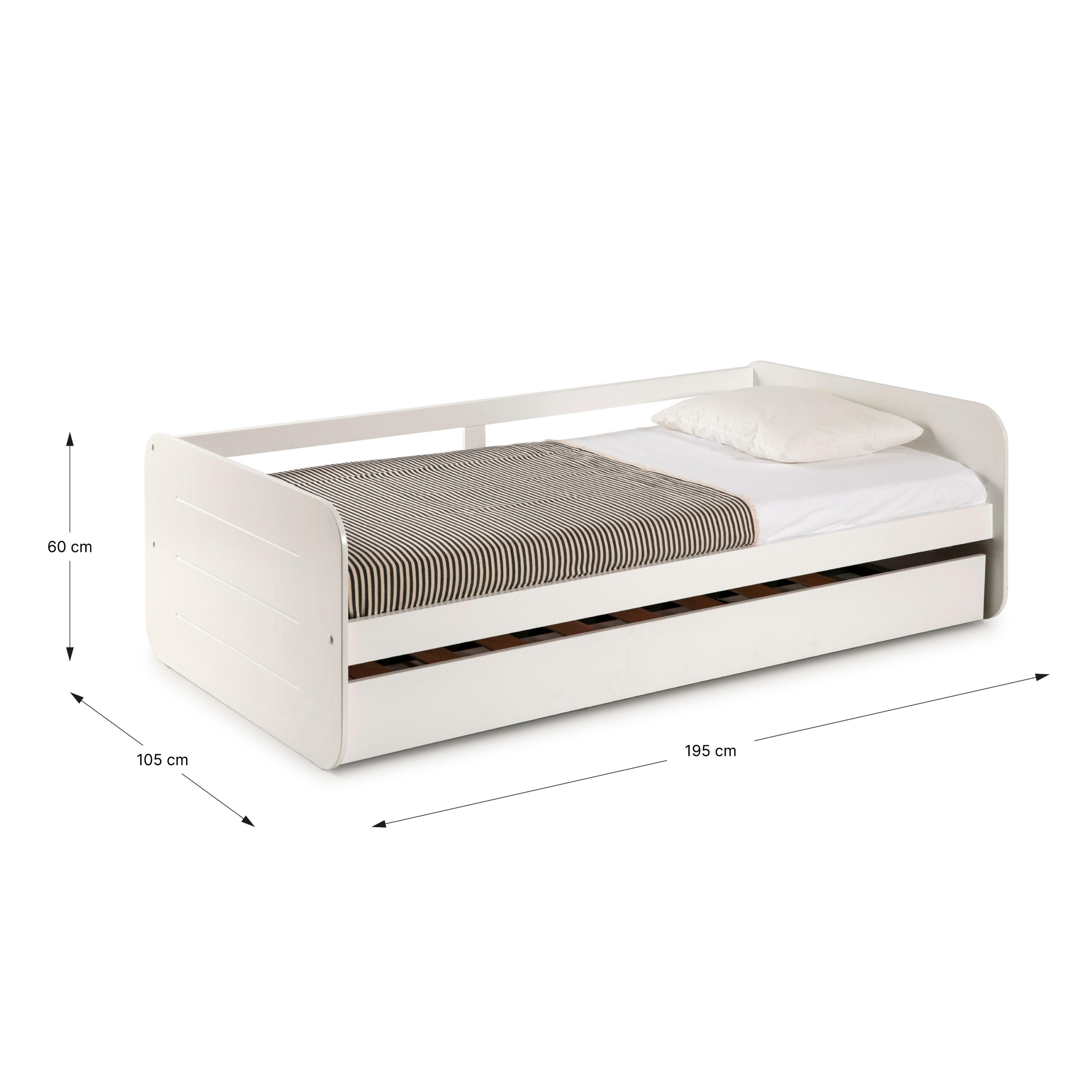 CAMA NIDO REDONA 90CM BLANCO C/SMA - Imagen 6