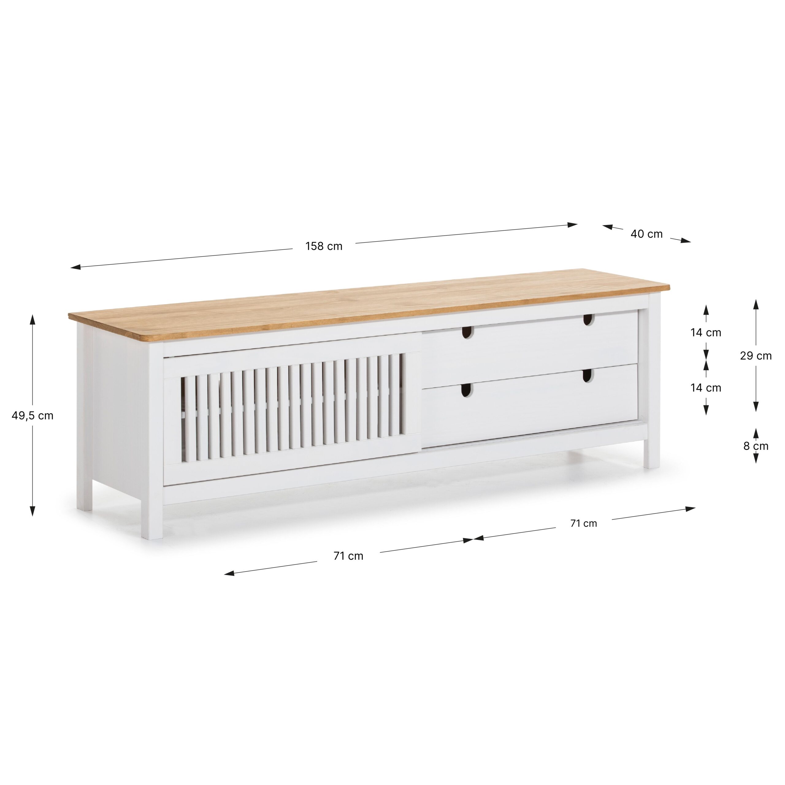 MUEBLE TV BRUNA 1PTACORR/2C CERA/BLANCO LAV - Imagen 3