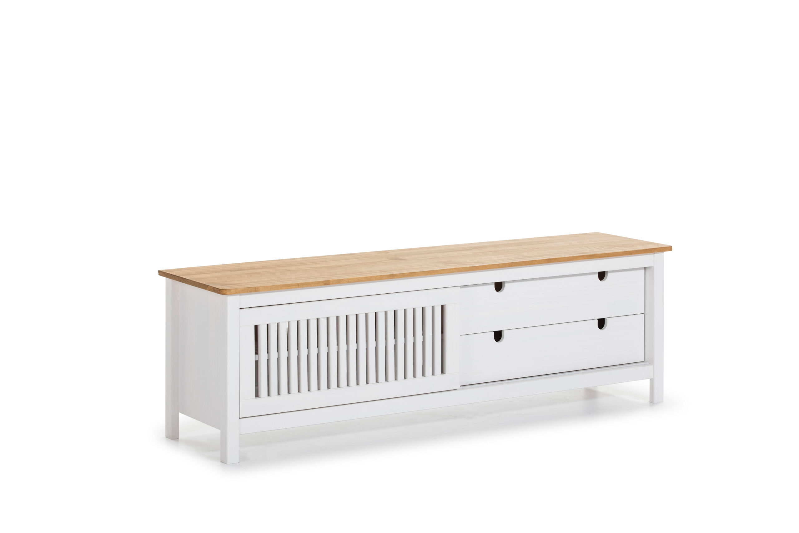 MUEBLE TV BRUNA 1PTACORR/2C CERA/BLANCO LAV