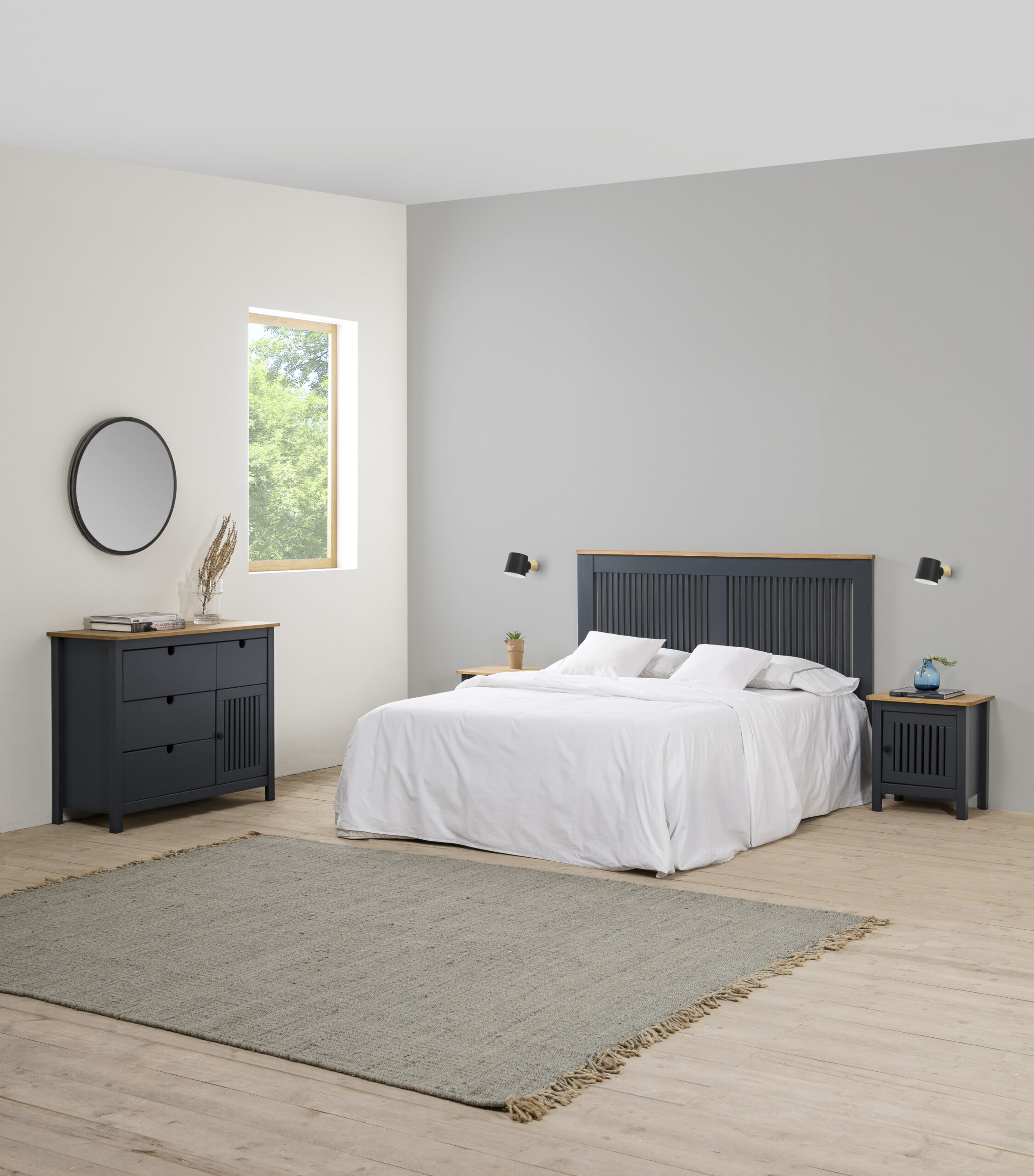 MESITA BRUNA 1P CERA/GRIS ANTRACITA - Imagen 2