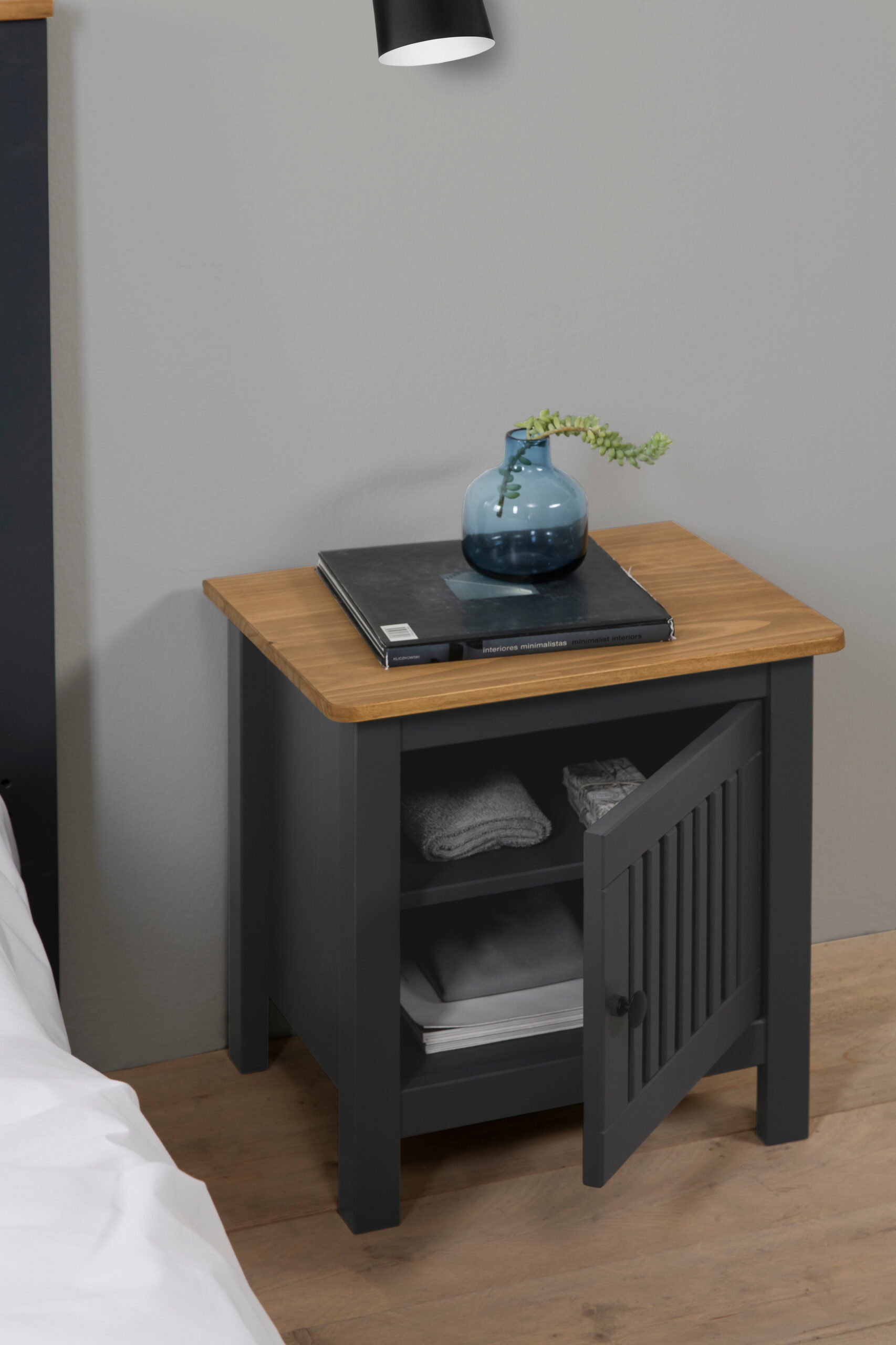 MESITA BRUNA 1P CERA/GRIS ANTRACITA - Imagen 3