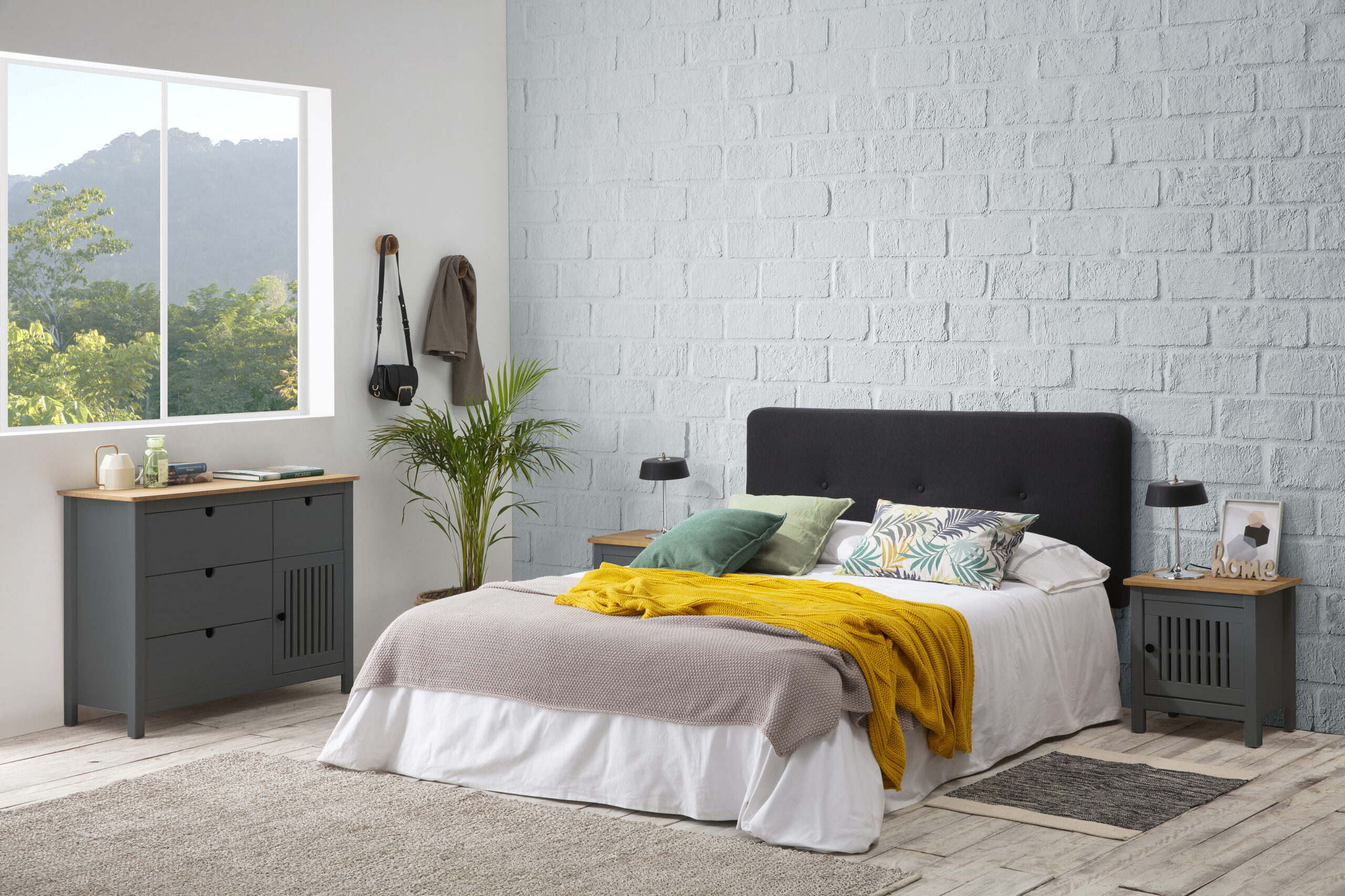 MESITA BRUNA 1P CERA/GRIS ANTRACITA - Imagen 4