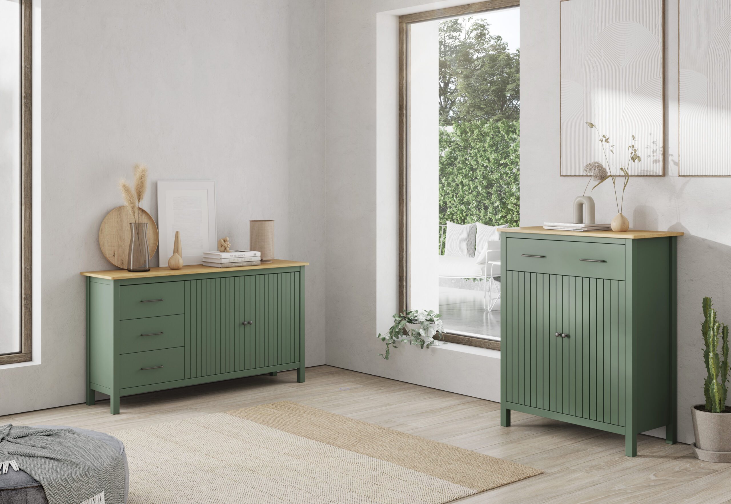 MUEBLE AUX. MIRANDA 2P1C VERDE 5615/CERA - Imagen 2