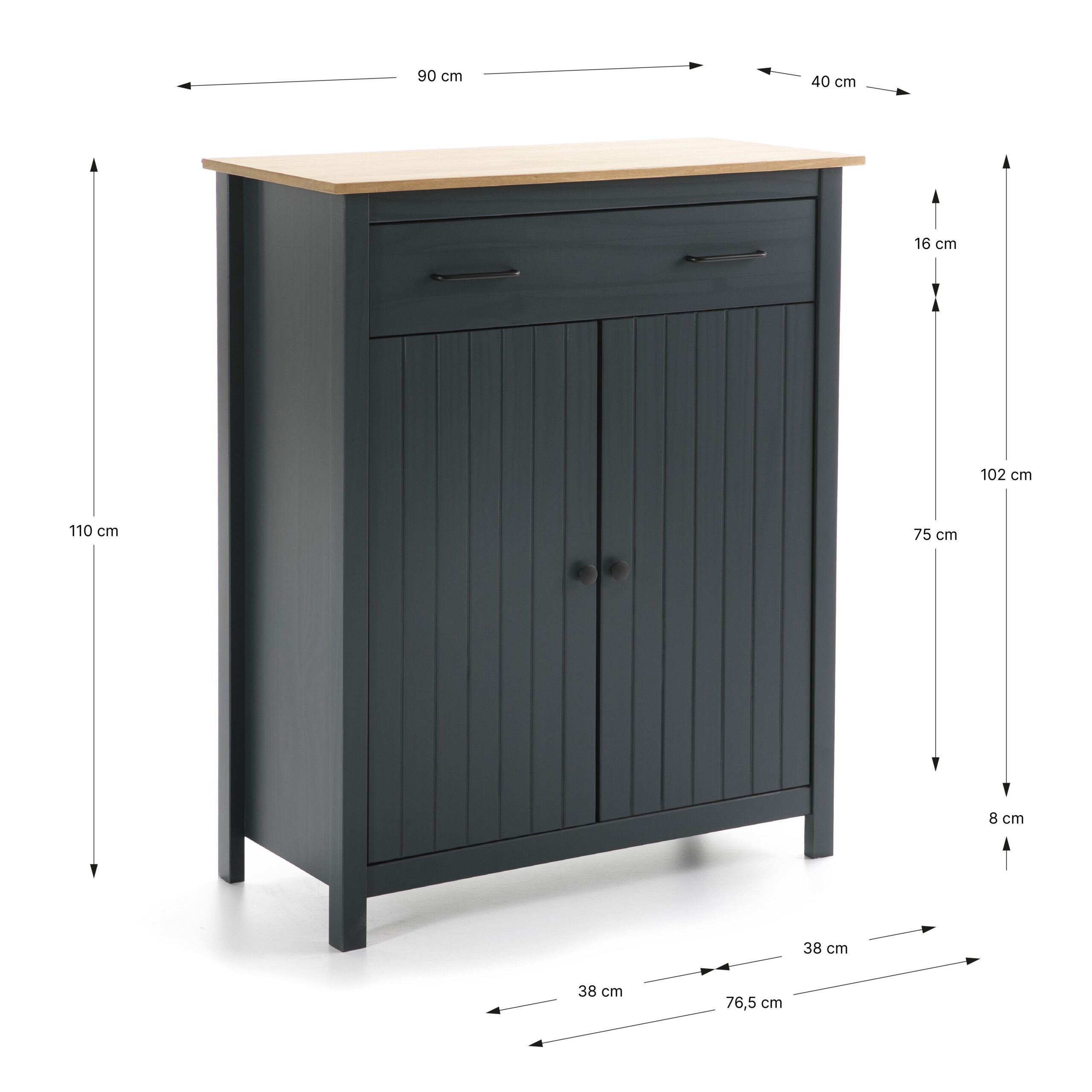 MUEBLE AUX. MIRANDA 2P1C AZUL 7546 /CERA - Imagen 4