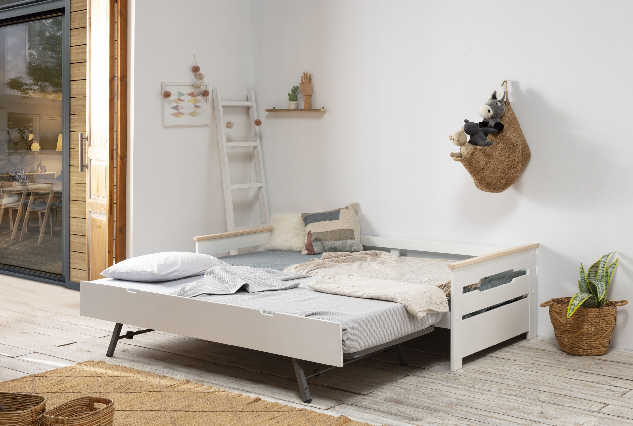 CAMA NIDO ELISA-3 90CM BLANCO/CERA BLANCA C/SMA - Imagen 7