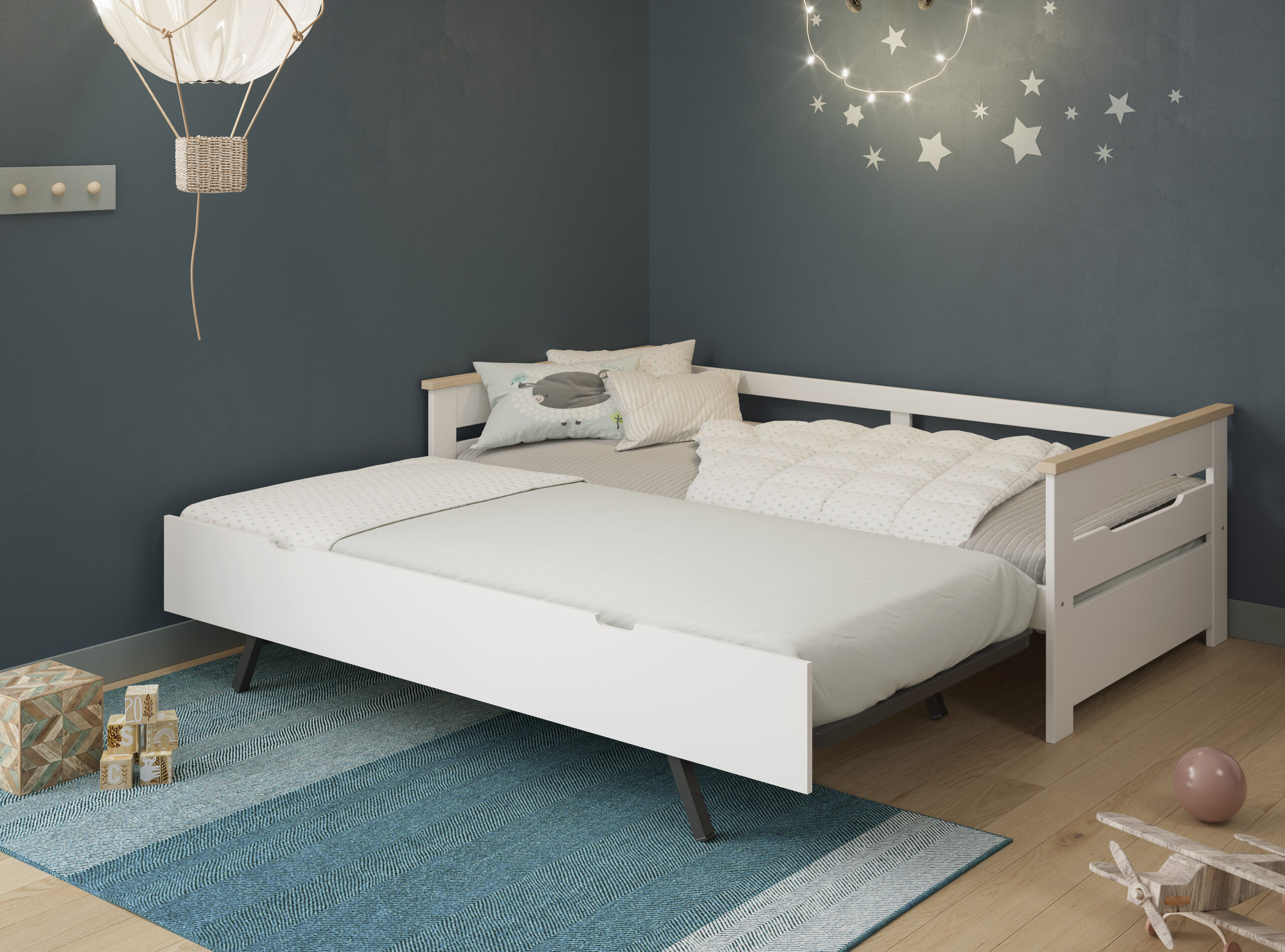 CAMA NIDO ELISA-3 90CM BLANCO/CERA BLANCA C/SMA - Imagen 9