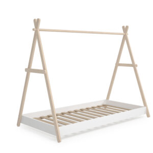 CAMA CABAÑA TRUFA 90X200 CERA BLANCA/BLANCO