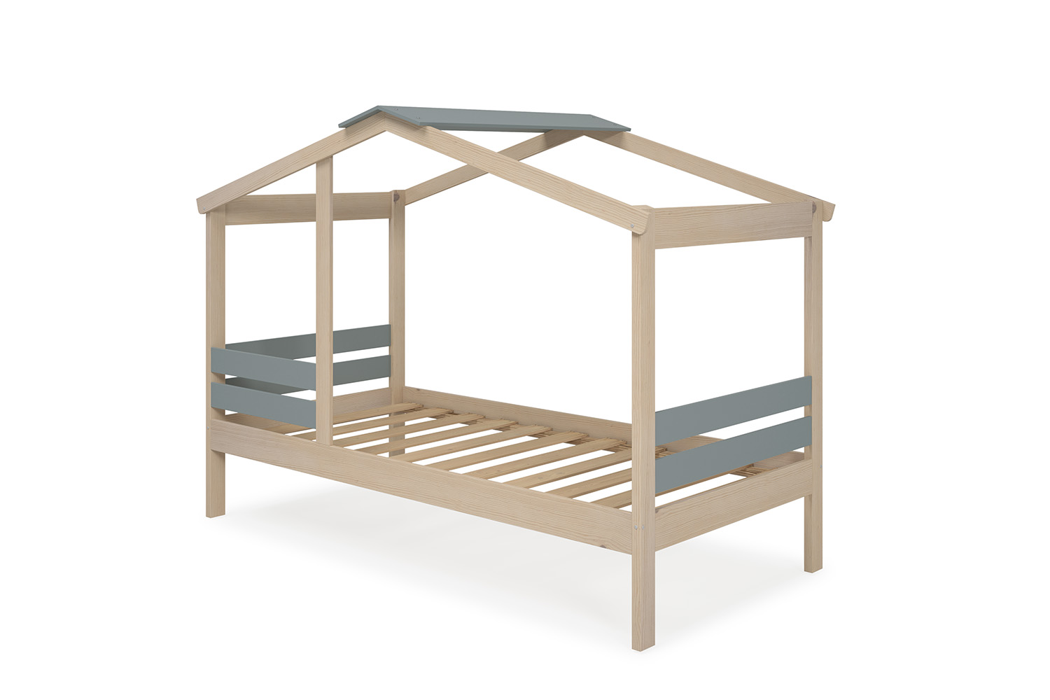 CAMA CABAÑA ANGEL 90CM CERA BLANCA/VERDE KAKI 444C - Imagen 5