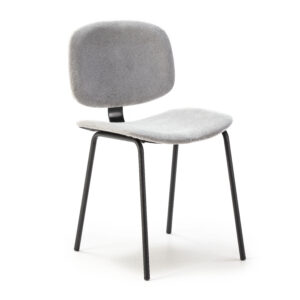 SILLA ARUS GRIS/PATA NEGRA 2P/CAJA