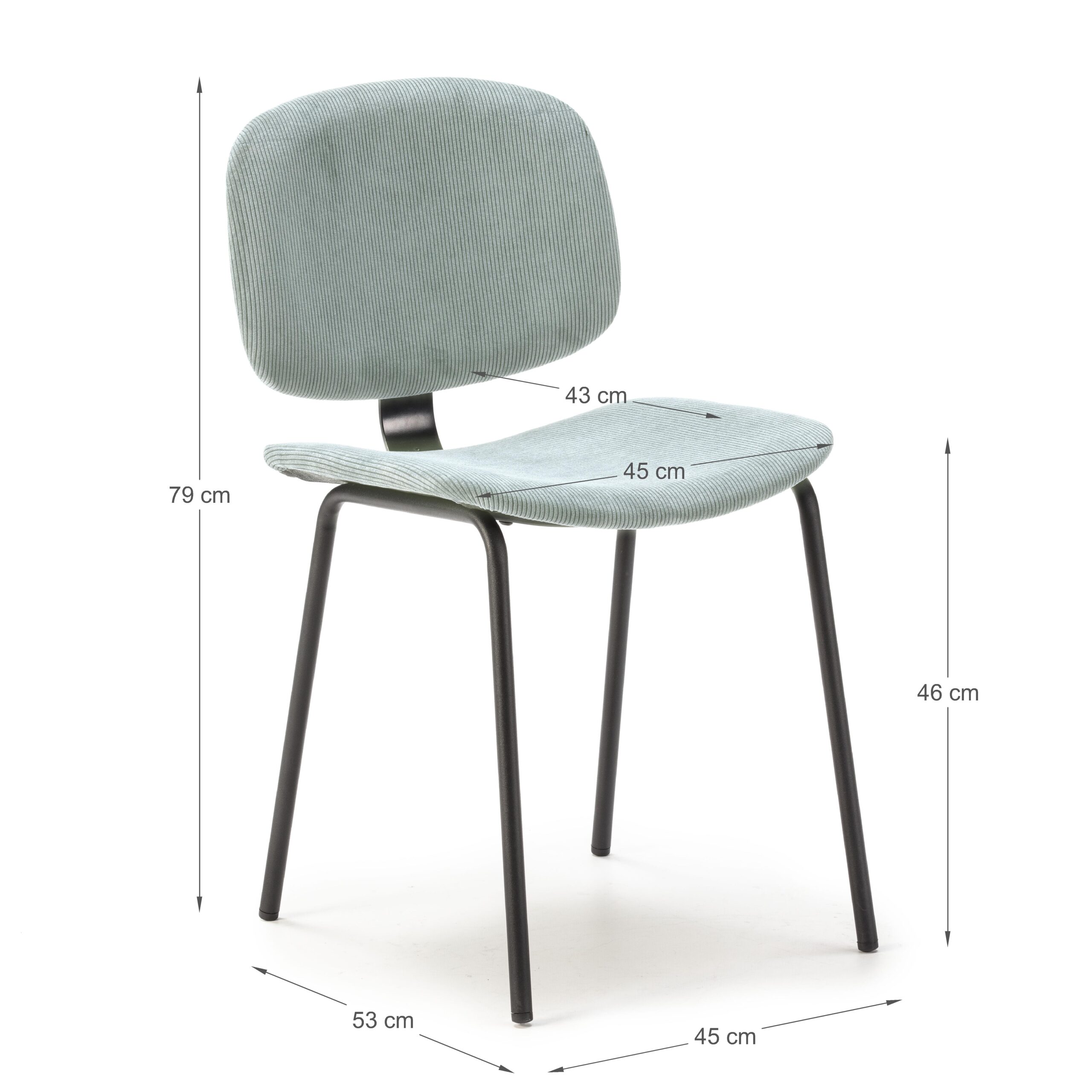 SILLA ARUS AGUAMARINA/PATA NEGRA 2P/CAJA - Imagen 4