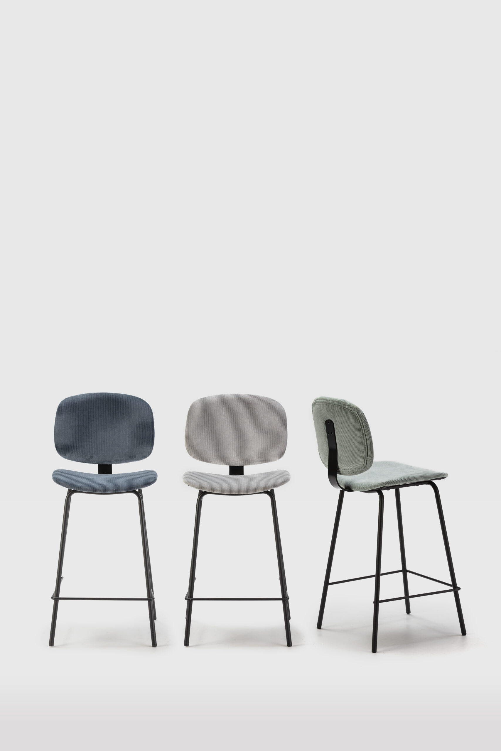 TABURETE ARUS 65CM AGUAMARINA/PATA NEGRA 2P/CAJA - Imagen 2