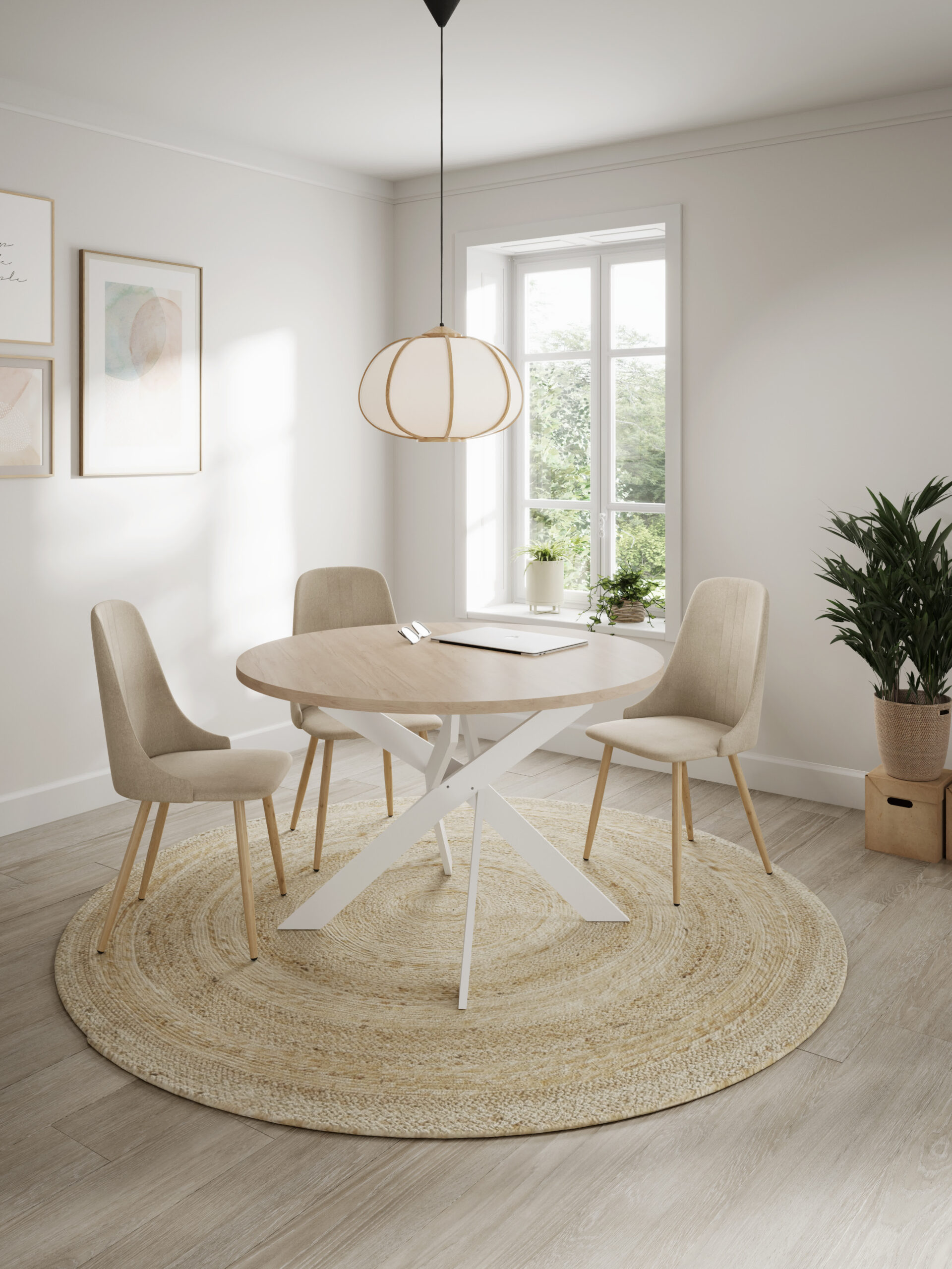 SILLA SEUL BEIGE 4P/CAJA - Imagen 2