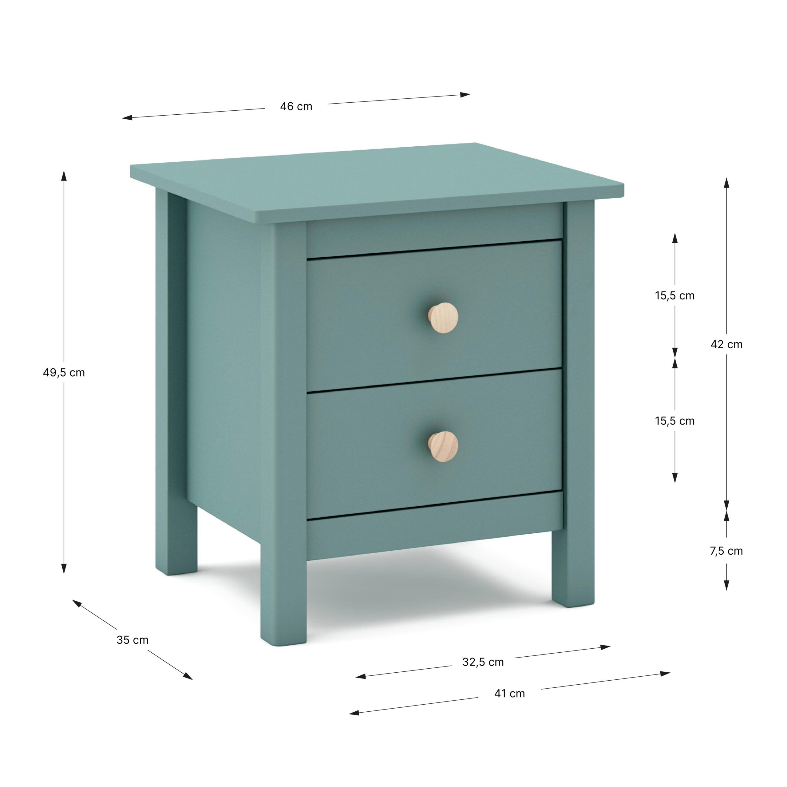 MESITA MAX 2C VERDE PETROLEO - Imagen 3
