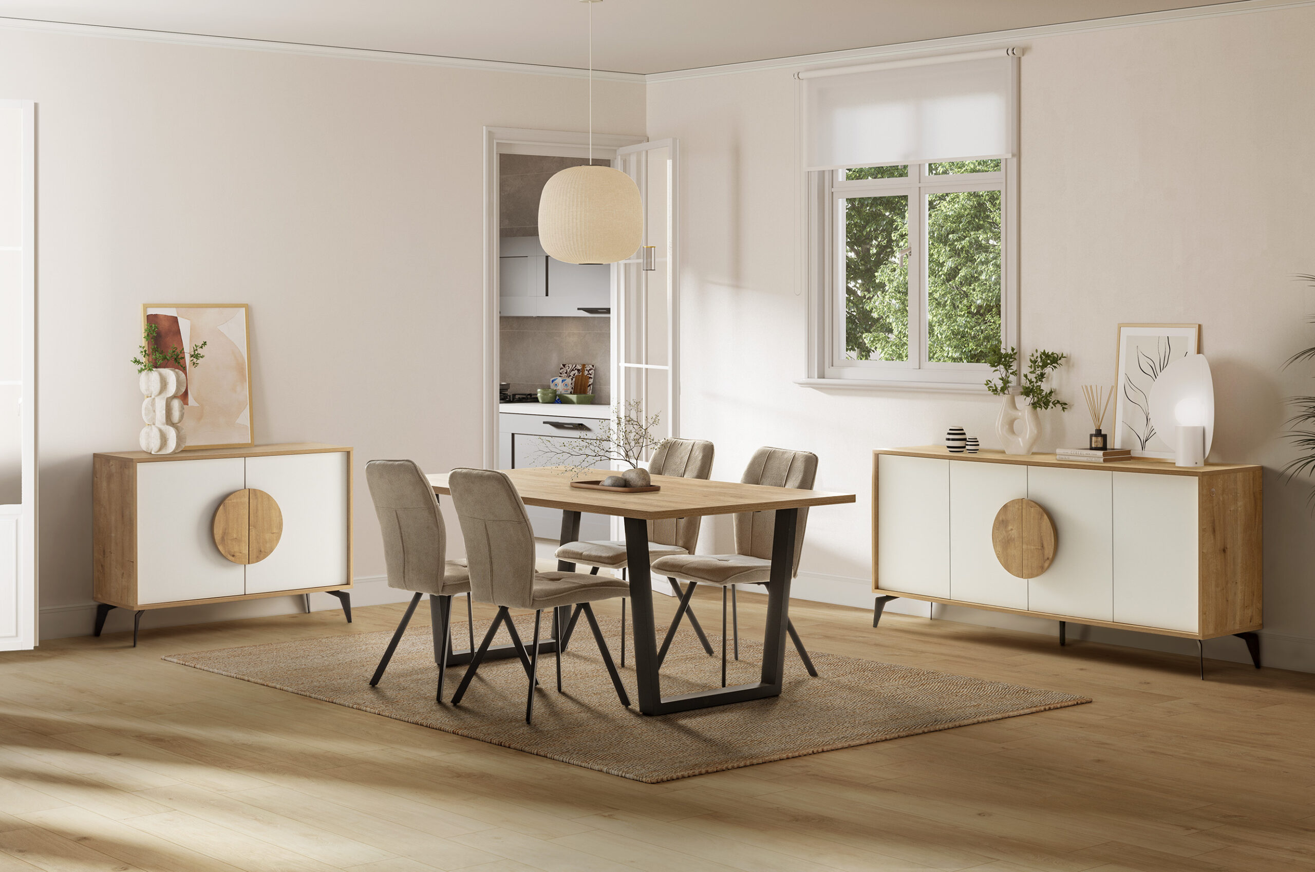 SILLA MERY BEIGE 4P/CAJA - Imagen 2