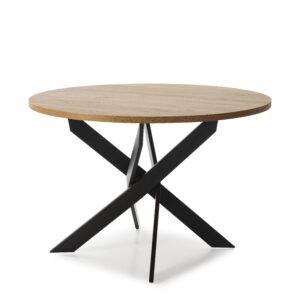 MESA REDONDA THER 120CM NATURAL PATA NEGRA
