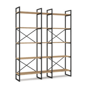 ESTANTERIA DUSAN 143.5CM SEPET/METAL NEGRO 5 ESTAN