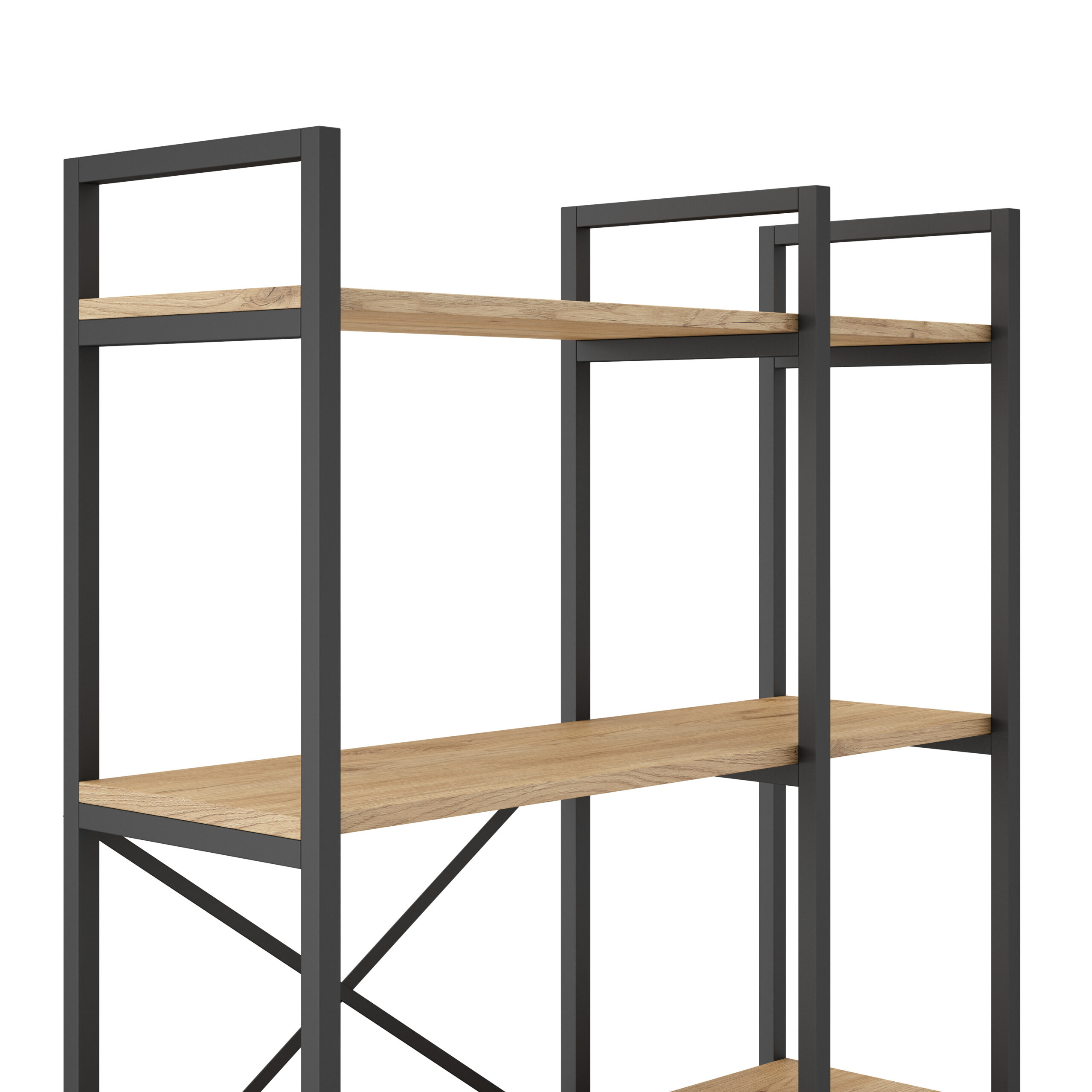 ESTANTERIA DUSAN 87.5CM SEPET/METAL NEGRO 5 ESTANT - Imagen 8