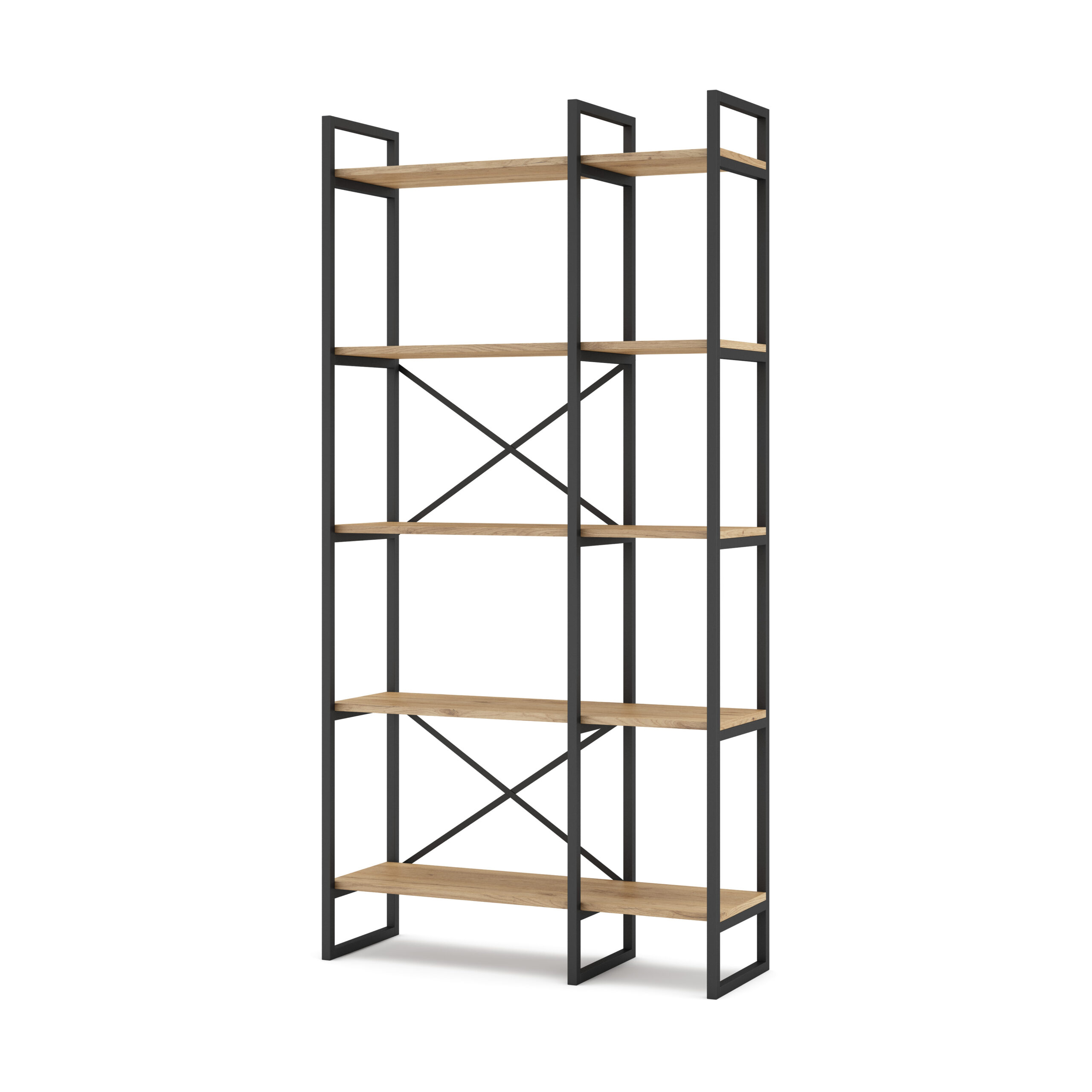 ESTANTERIA DUSAN 87.5CM SEPET/METAL NEGRO 5 ESTANT - Imagen 9