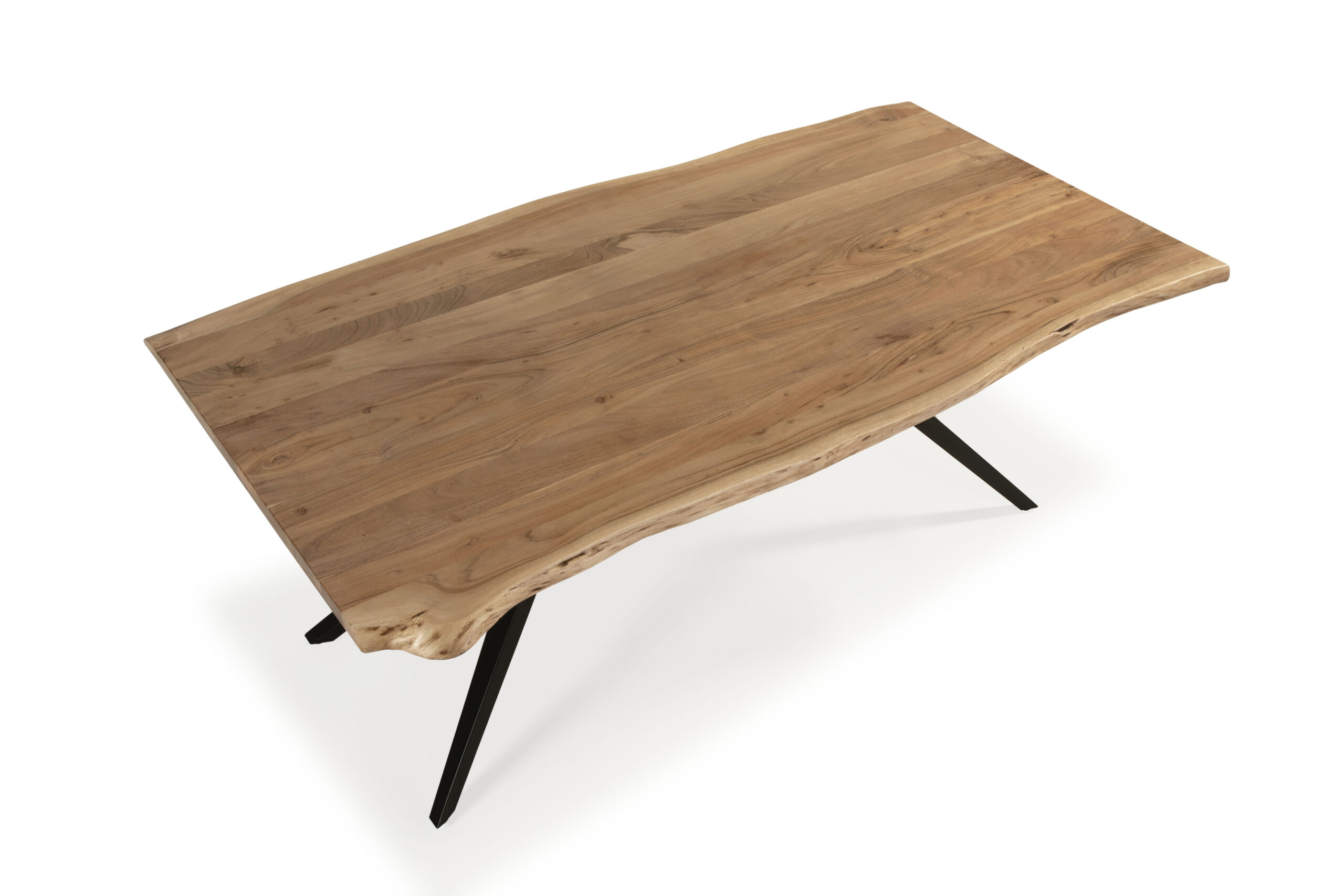 MESA RECT. MUDRI 200CM ACACIA PATA METAL - Imagen 5