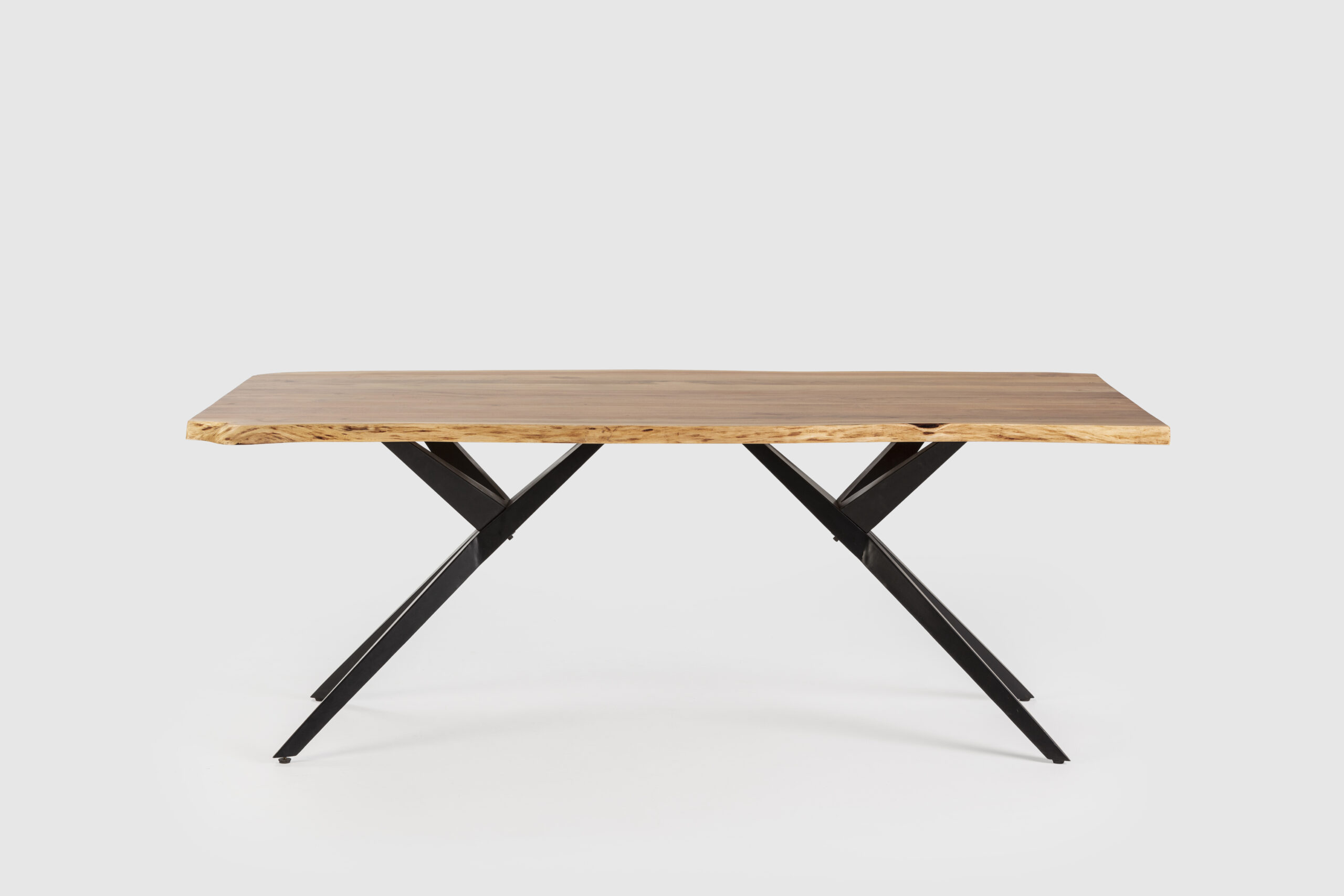 MESA RECT. MUDRI 200CM ACACIA PATA METAL - Imagen 9