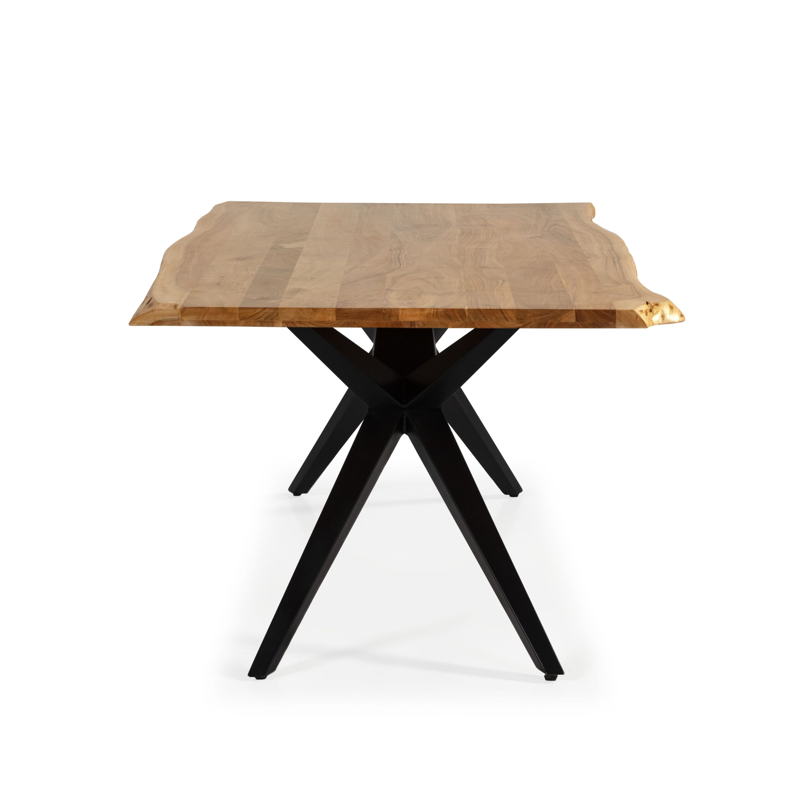 MESA RECT. MUDRI 200CM ACACIA PATA METAL - Imagen 11