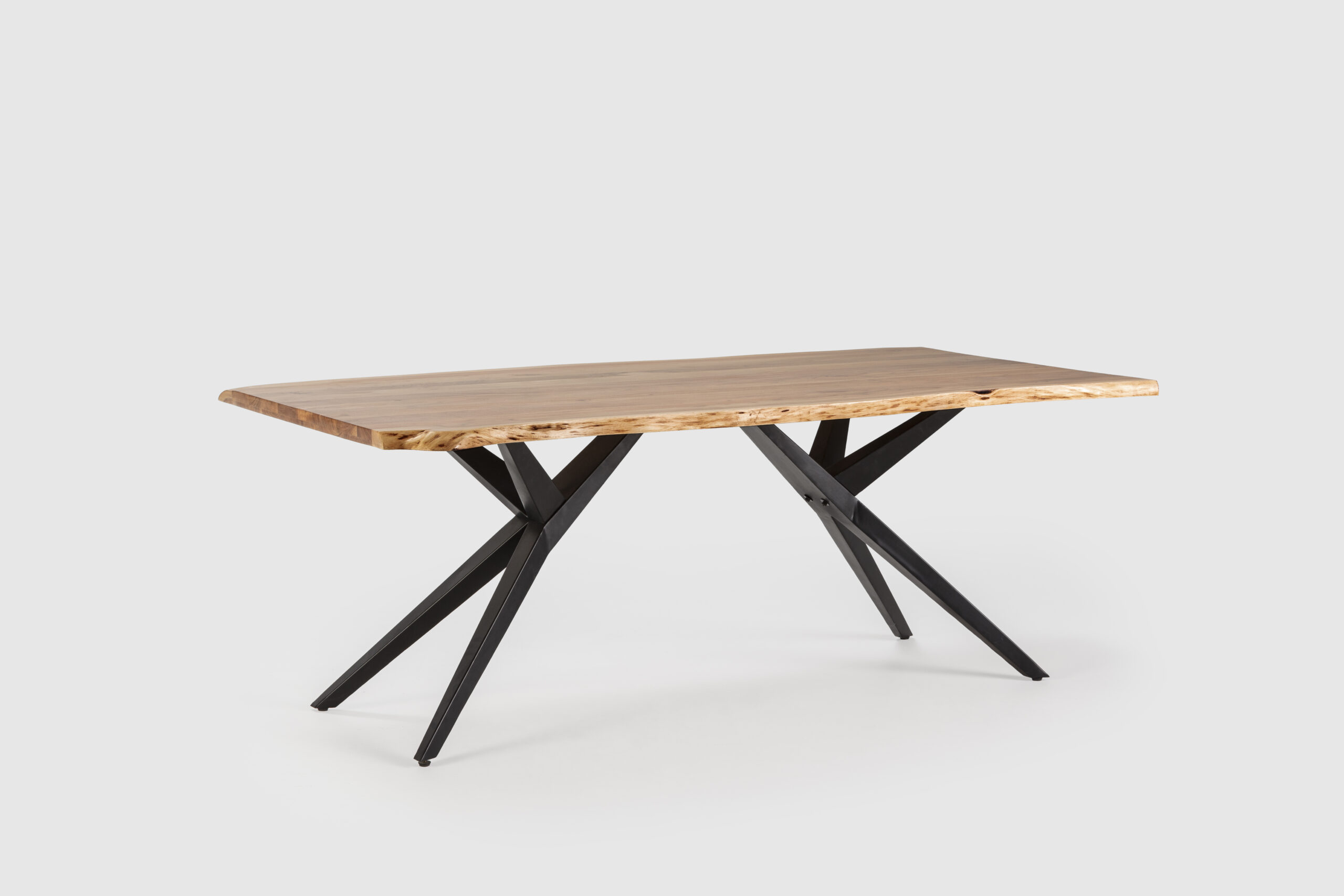 MESA RECT. MUDRI 200CM ACACIA PATA METAL - Imagen 12